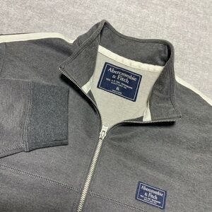 Abercrombie Fitch Jacket Mens Extra Large Gray Athleisure Track Full Zip XL